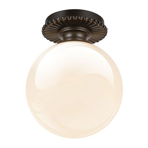ALM-OTIS-F-MB-OP  OTIS Matte Black/Shiny Opal// потолочный E27 1х40  х  ALM-OTIS-F-MB-OP