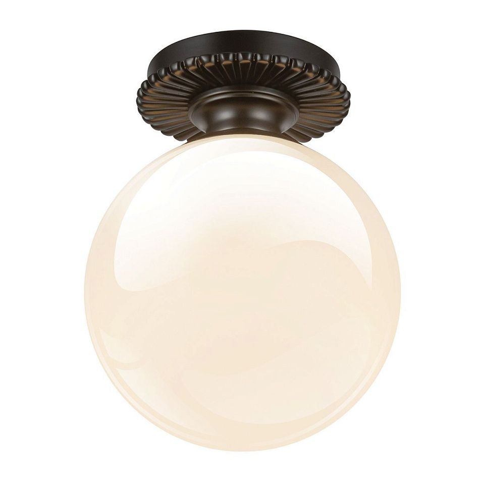 ALM-OTIS-F-MB-OP  OTIS Matte Black/Shiny Opal// потолочный E27 1х40  х   