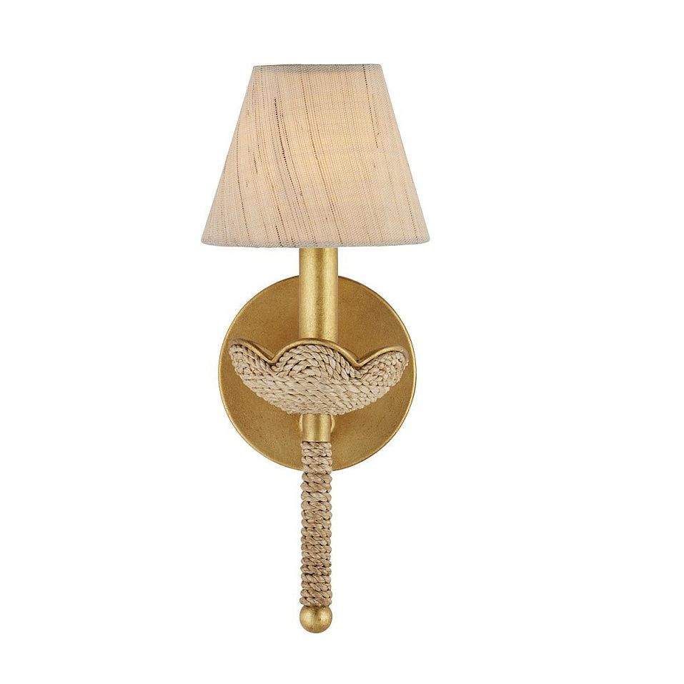 QNC-VICHY-1WB-CGL  VICHY Contemporary Gold Leaf /Natural // настенный E14 1х25  х   