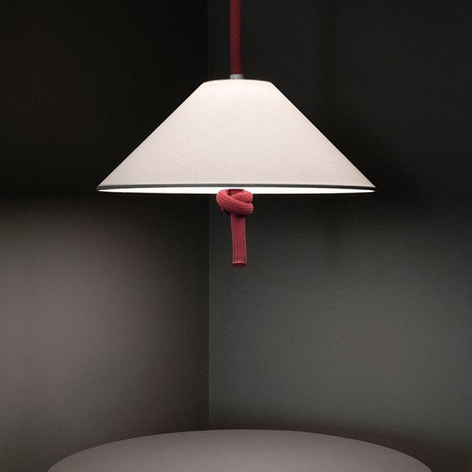 ACAM.006512 HAT Japanese red rope/White//matt подвесной LED 1х14  х   