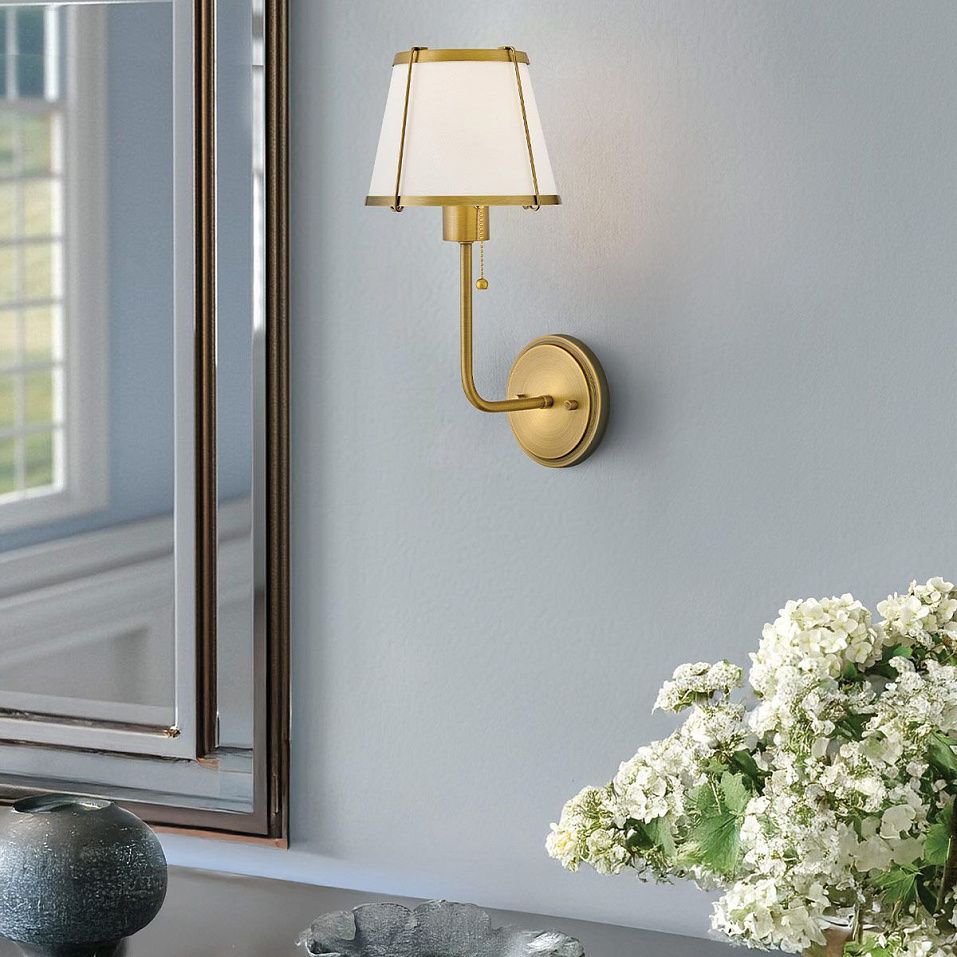 HK-CLARKE1-DBR-OW CLARKE Darkened Brass/Ivory// настенный E27 1х40  х   