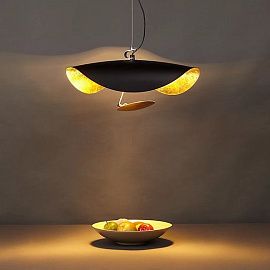 LS13 LEDERAM MANTA S1 black/gold/gold// подвесной LED 1х17  х  LS13