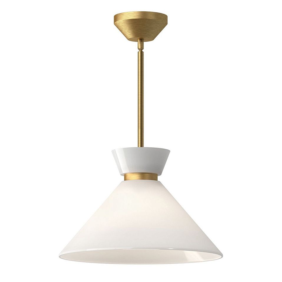 ALM-HALSTON-P-M-GD  HALSTON Brushed Gold /Cased Opal // подвесной E27 1х60  х   