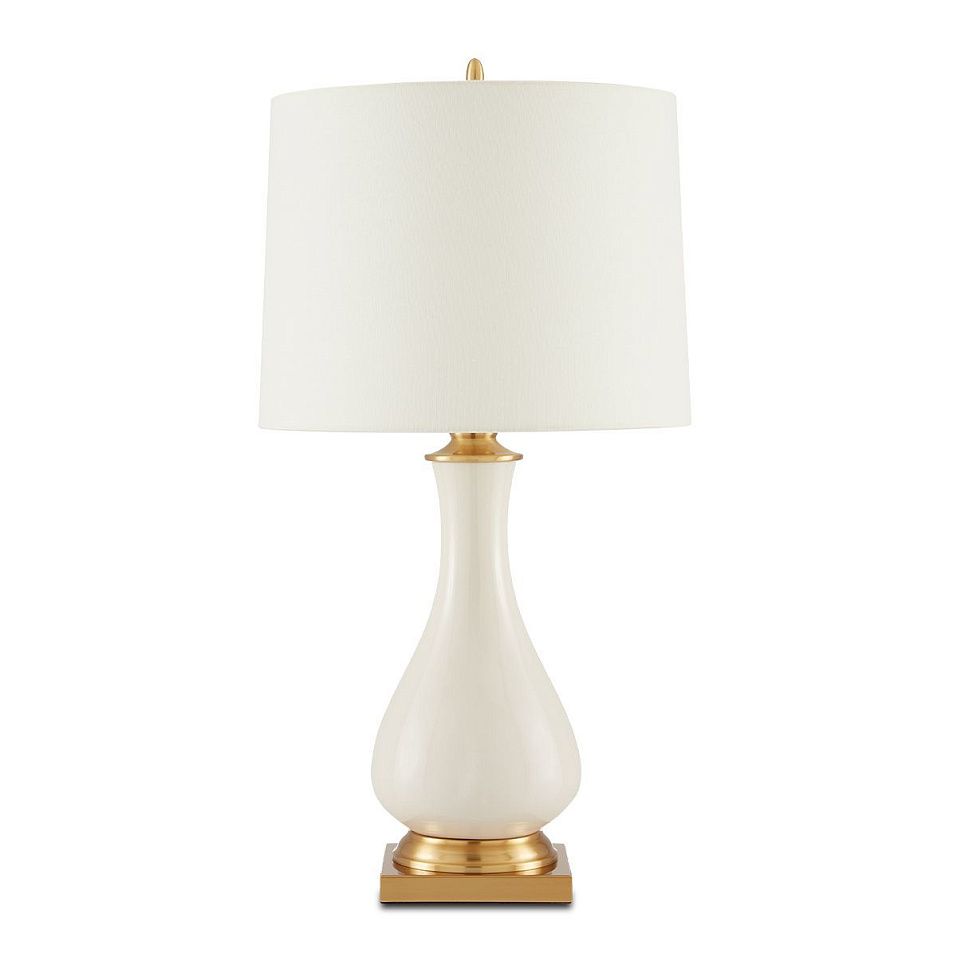 QNC-LYNTON-TL LYNTON Cream Crackle / Brass/White// настольный E27 х100  х   