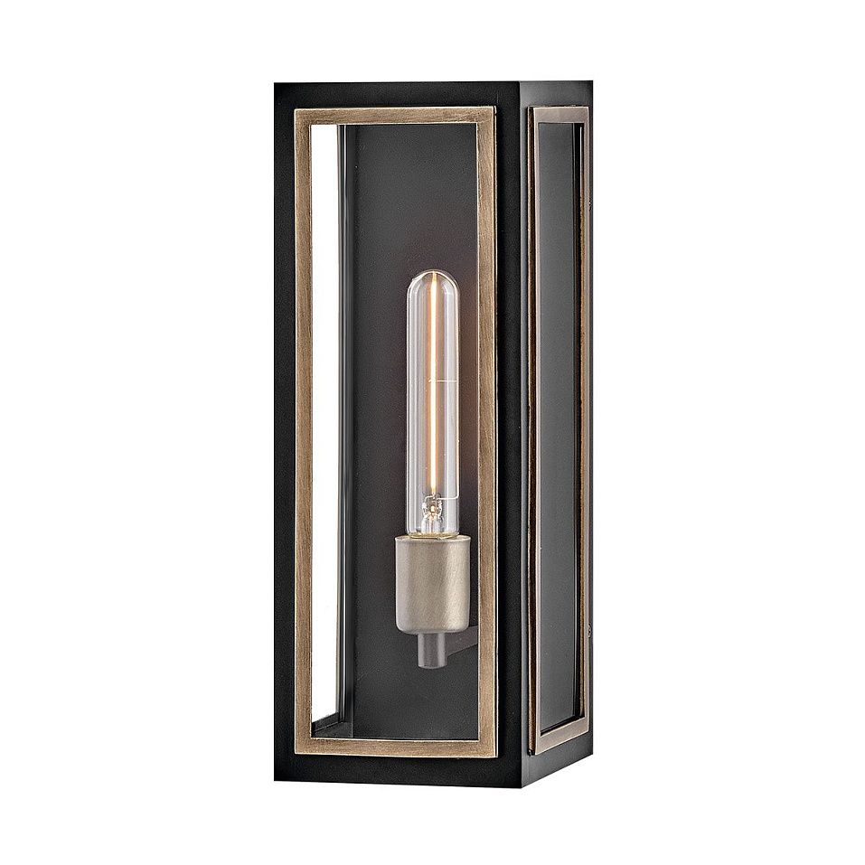 QN-SHAW-1M-BK SHAW Black / Burnished Bronze  /Clear// настенный E27 1х40  х   