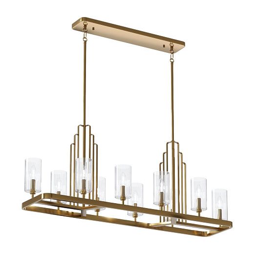 QN-KIMROSE10-BNB KIMROSE Brushed Natural Brass /Clear// подвесной E14 10х40  х  QN-KIMROSE10-BNB