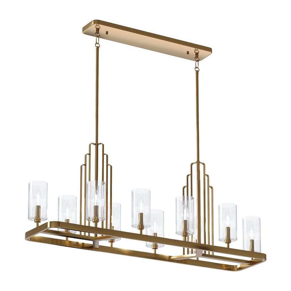 QN-KIMROSE10-BNB KIMROSE Brushed Natural Brass /Clear// подвесной E14 10х40  х   