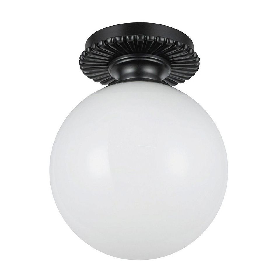 ALM-OTIS-F-MB-OP  OTIS Matte Black/Shiny Opal// потолочный E27 1х40  х   