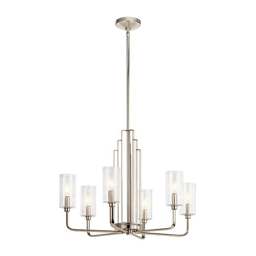 QN-KIMROSE6-PN KIMROSE Polished Nickel/Clear// подвесной E14 6х40  х  QN-KIMROSE6-PN