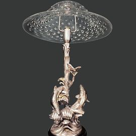 190499-38   серебро покрытие/прозрачный// настольный Е27 1х60  х  190499-38 