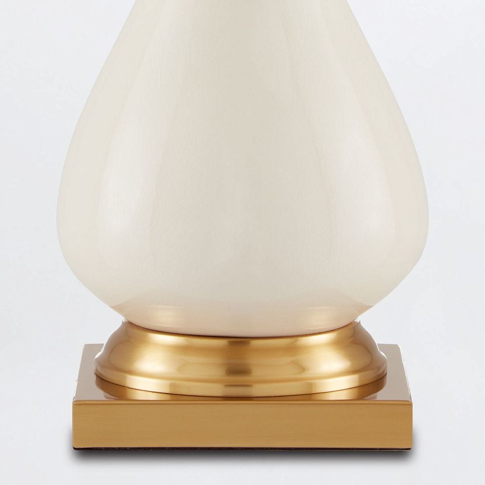 QNC-LYNTON-TL LYNTON Cream Crackle / Brass/White// настольный E27 х100  х   