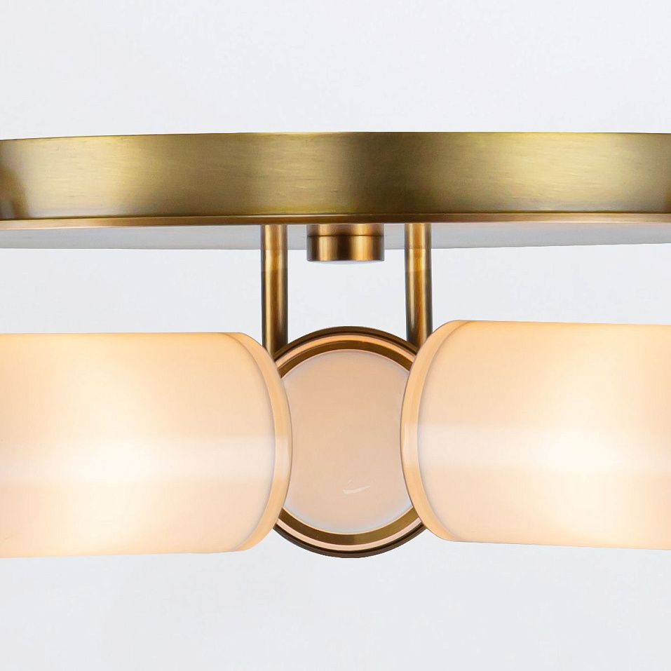 QN-WYNWOOD-F-VBS WYNWOOD Vintage Brass /Glossy Opal// потолочный E14 3х60  х   