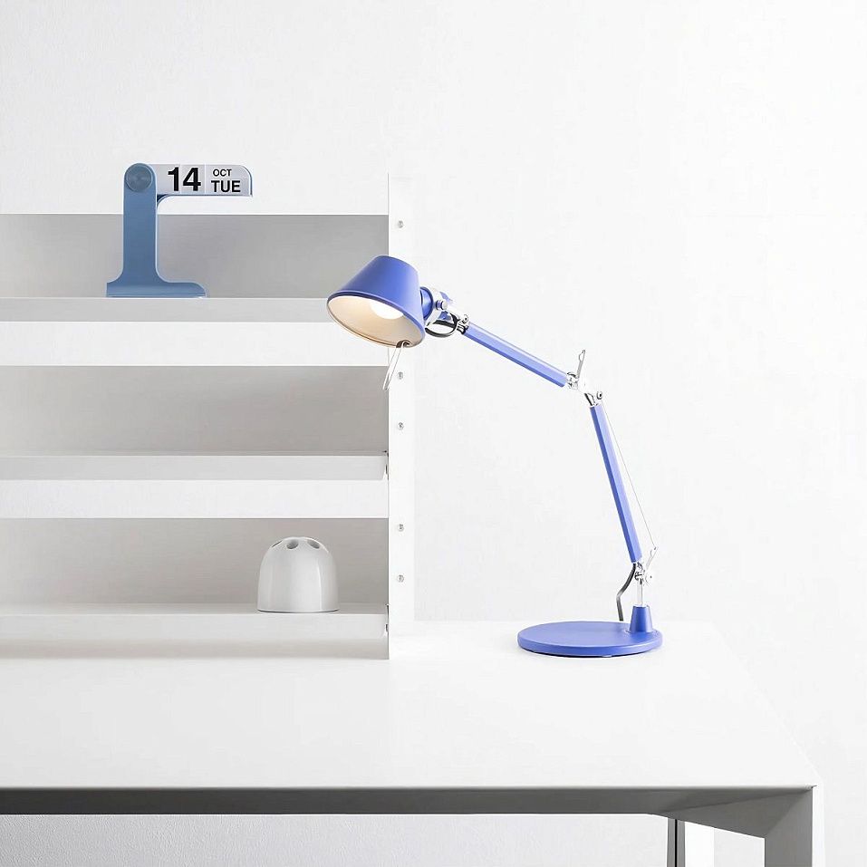 AS01180056 TOLOMEO micro Blue Klein/Blue Klein// настольный E14 LED 1х6  х   