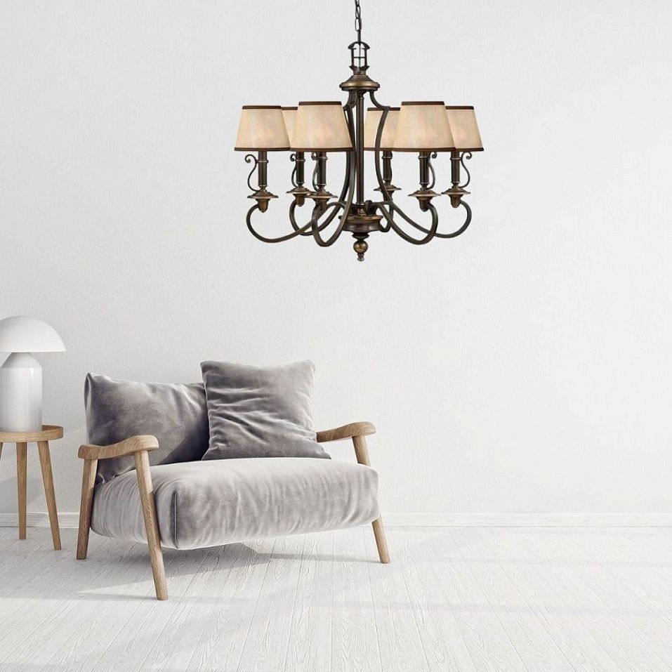 HK-PLYMOUTH9 PLYMOUTH Olde Bronze/light amber organza// подвесной E14 9х60  х   