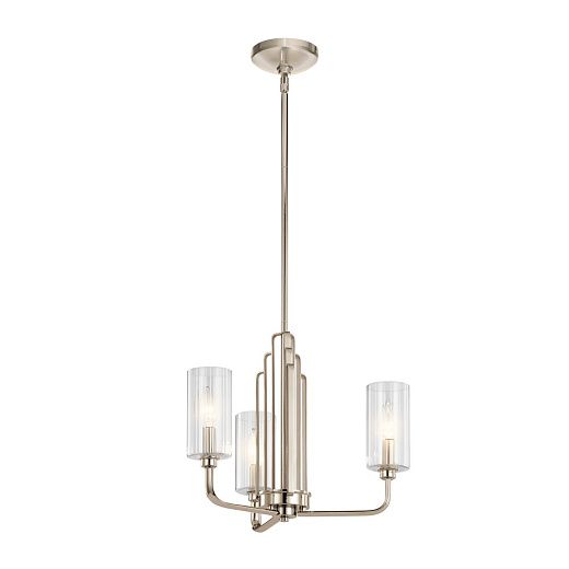 QN-KIMROSE3-PN KIMROSE Polished Nickel/Clear// подвесной E14 3х40  х  QN-KIMROSE3-PN
