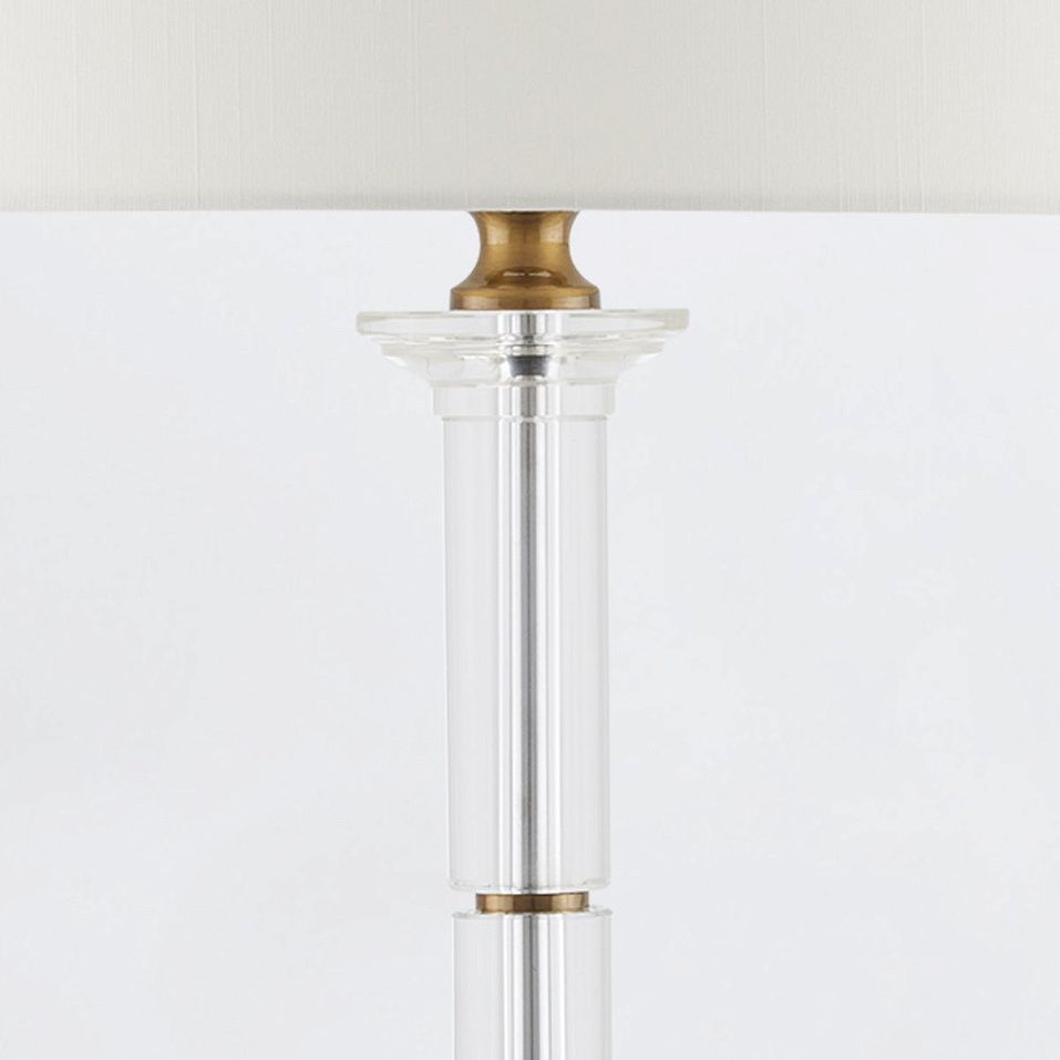 QNC-LOTHIAN-TL LOTHIAN Antique Brass / Clear /white// настольный E27 1х100  х   