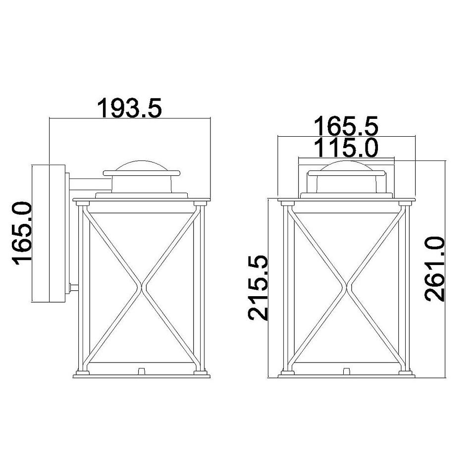 KL-ARGYLE2-S  AGRYLE Weathered Zinc /Seeded Clear// настенный E27 1х60  х   