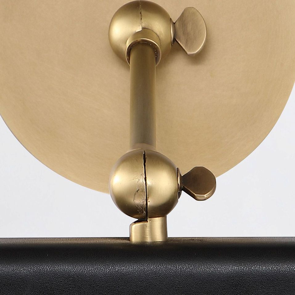 QN-VALISE-PL-S-VBS-TL  VALISE Vintage Brass/Tuxedo Leather /// Frosted подсветка для картин LED 1х10   