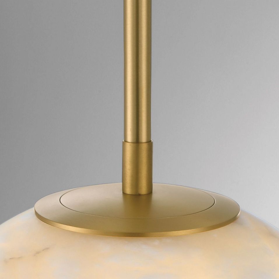 QN-KEPLER-1P-M-BG KEPLER Brushed Gold/White// подвесной LED 1х15  х   