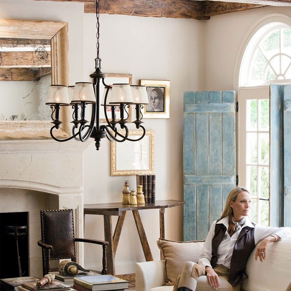 HK-PLYMOUTH9 PLYMOUTH Olde Bronze/light amber organza// подвесной E14 9х60  х   