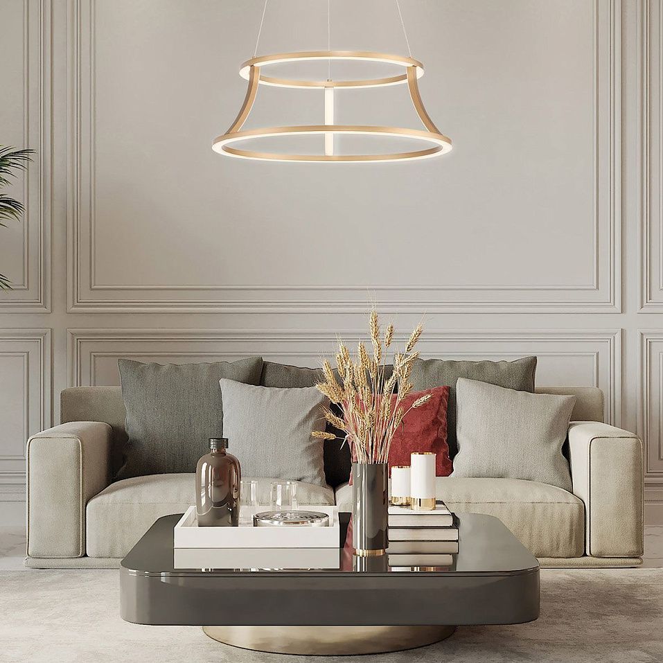 QN-CADOUX-P-BG CADOUX Brushed Gold///белый подвесной LED 1х54  х   