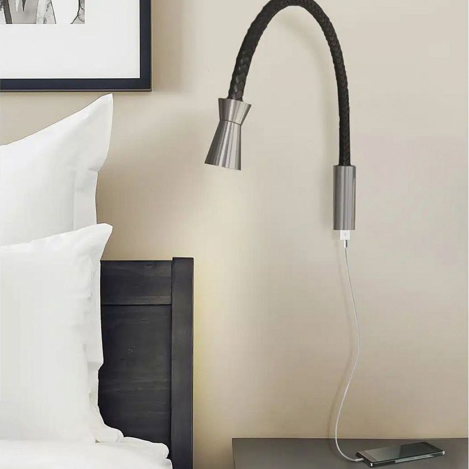 ACAM.002489_01 G+T AP Polished nickel/dark brown//matt настенный LED 1х  1х3   