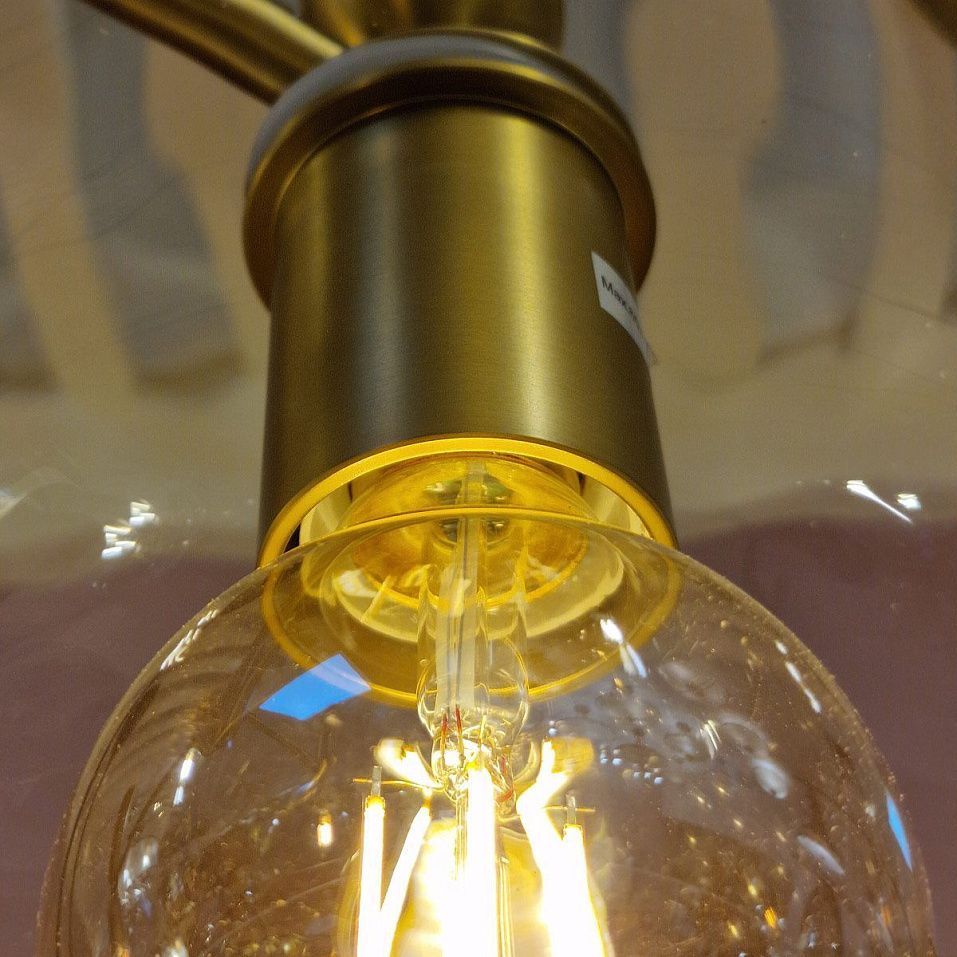 ALM-JUDE3-GD-CL JUDE Brushed Gold/Clear// подвесной E27 3х60  х   