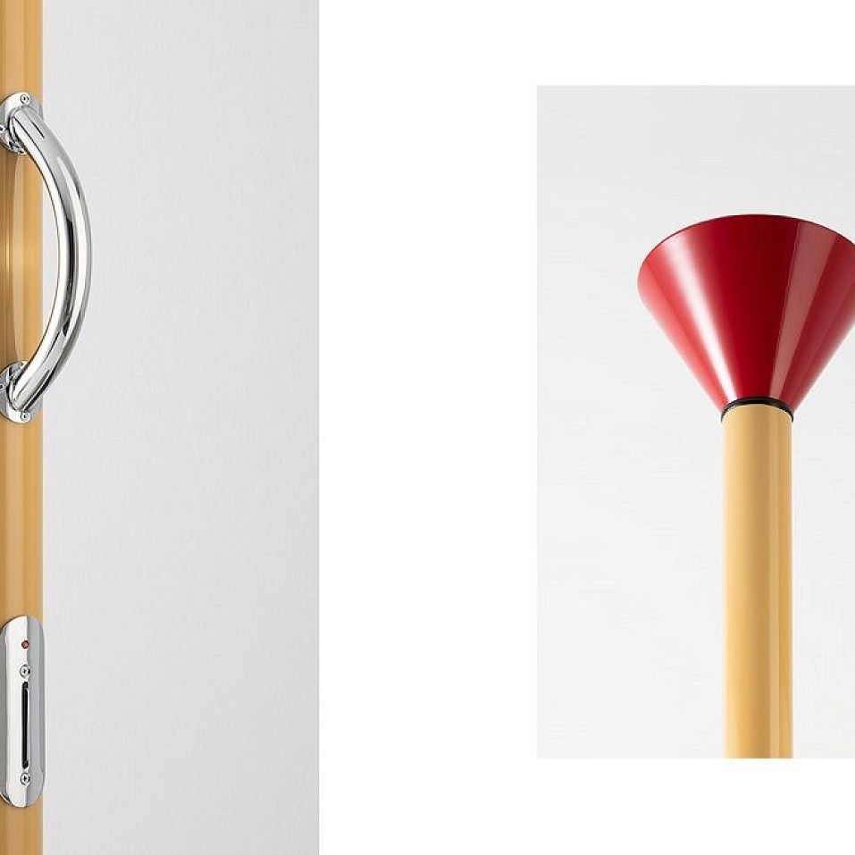 A0111W00 CALLIMACO yellow and smoke/red// напольный LED 1х45  х   