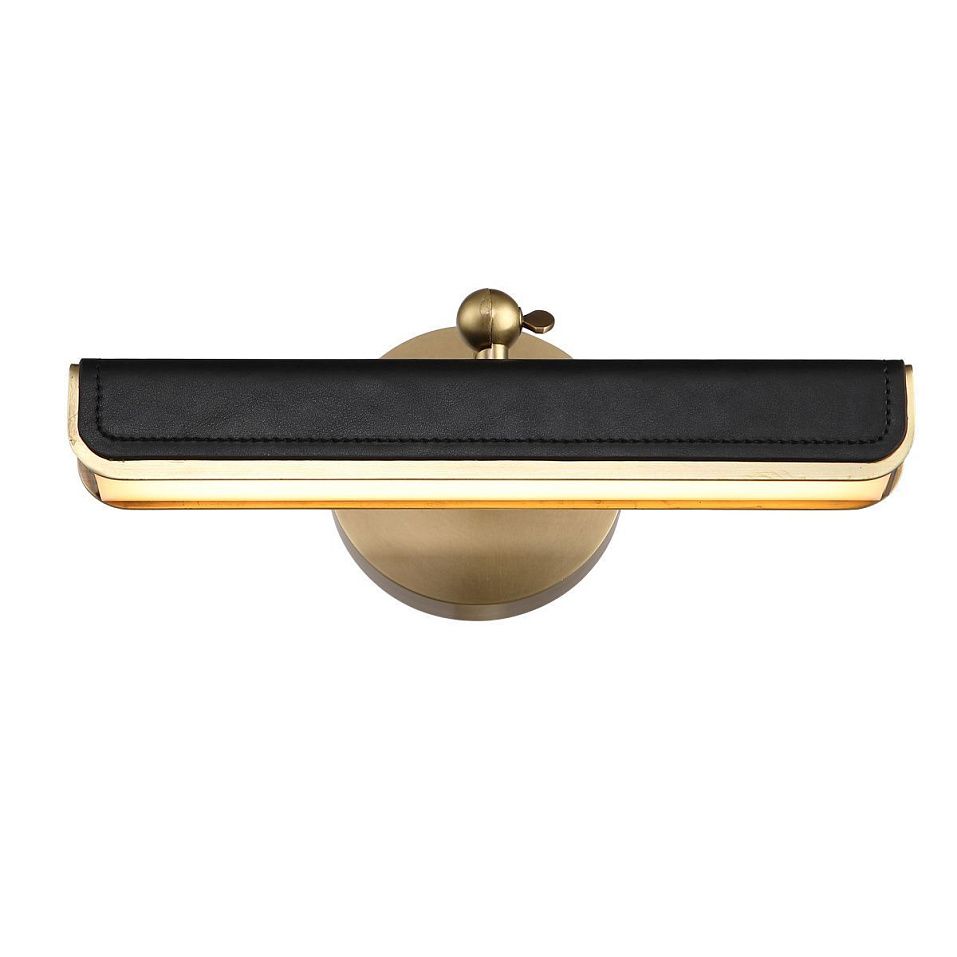 QN-VALISE-PL-S-VBS-TL  VALISE Vintage Brass/Tuxedo Leather /// Frosted подсветка для картин LED 1х10   