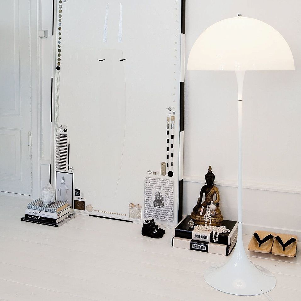 5744167068 PANTHELLA FLOOR white/white// напольный E27 1х60  х   