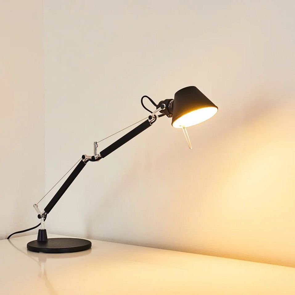 A011830 TOLOMEO micro Black/Back// настольный E14 LED 1х6  х   