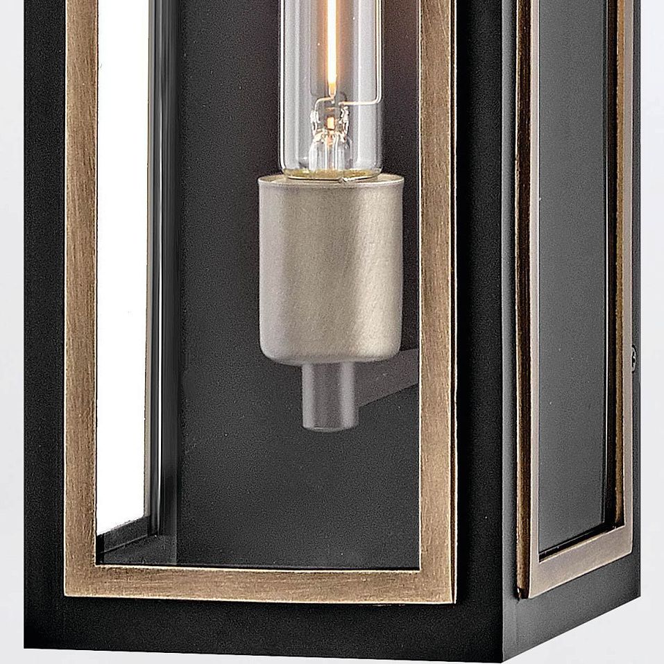 QN-SHAW-1M-BK SHAW Black / Burnished Bronze  /Clear// настенный E27 1х40  х   