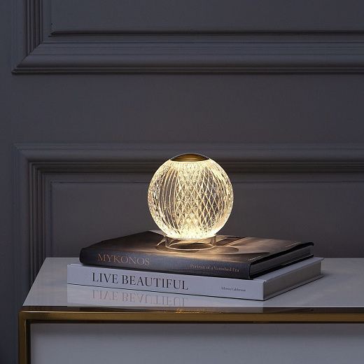 QN-MARNI-TL-S-NBR  MARNI Natural Brass /Clear// портативный LED 1х2  х  QN-MARNI-TL-S-NBR