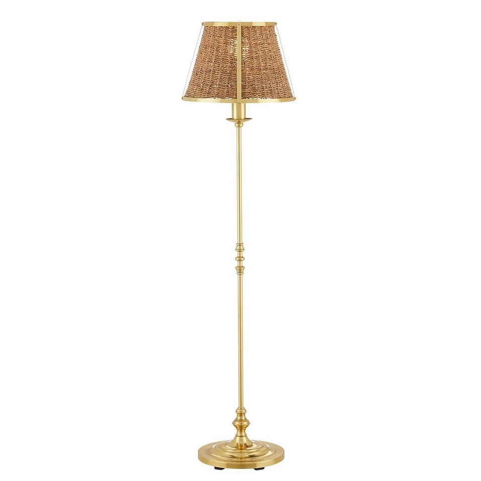 QNC-DEAUVILLE-FL DEAUVILLE Polished Brass /natural// напольный E27 1х75  х   