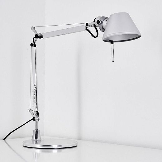 A011800 TOLOMEO micro aluminium/aluminium// настольный E14 1х60  х  A011800