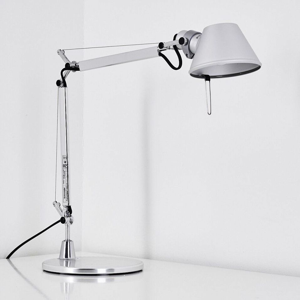 A011800 TOLOMEO micro aluminium/aluminium// настольный E14 1х60  х   