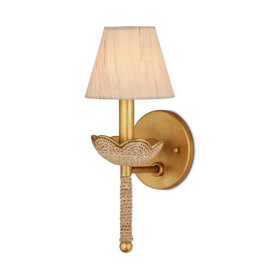 QNC-VICHY-1WB-CGL  VICHY Contemporary Gold Leaf /Natural // настенный E14 1х25  х   