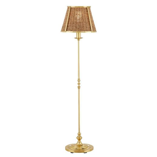QNC-DEAUVILLE-FL DEAUVILLE Polished Brass /natural// напольный E27 1х75  х  QNC-DEAUVILLE-FL