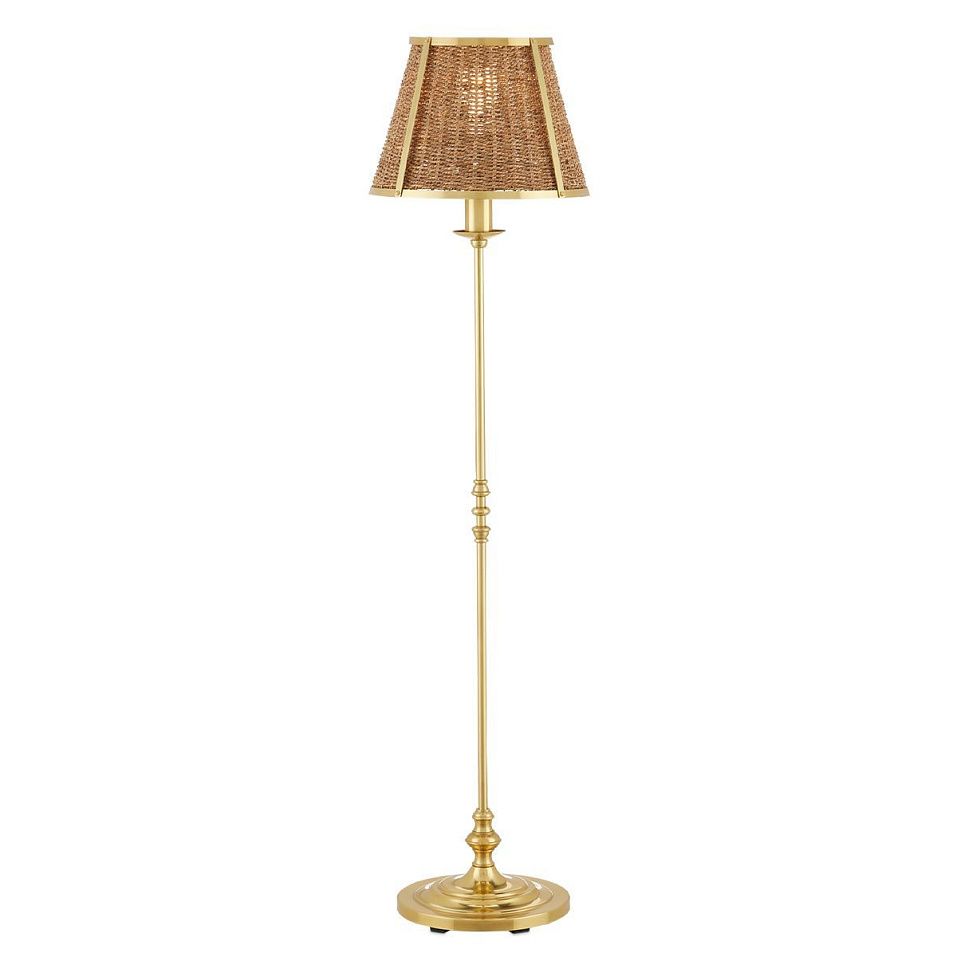 QNC-DEAUVILLE-FL DEAUVILLE Polished Brass /natural// напольный E27 1х75  х   