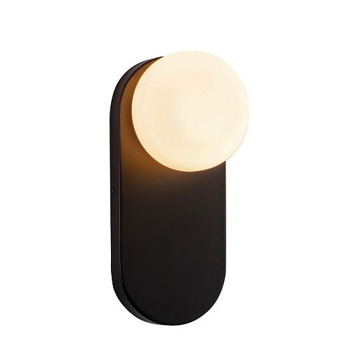 ALM-ARIEL-1WB-MB-OP ARIEL Matte Black /opal white// настенный E27 1х40  х  ALM-ARIEL-1WB-MB-OP