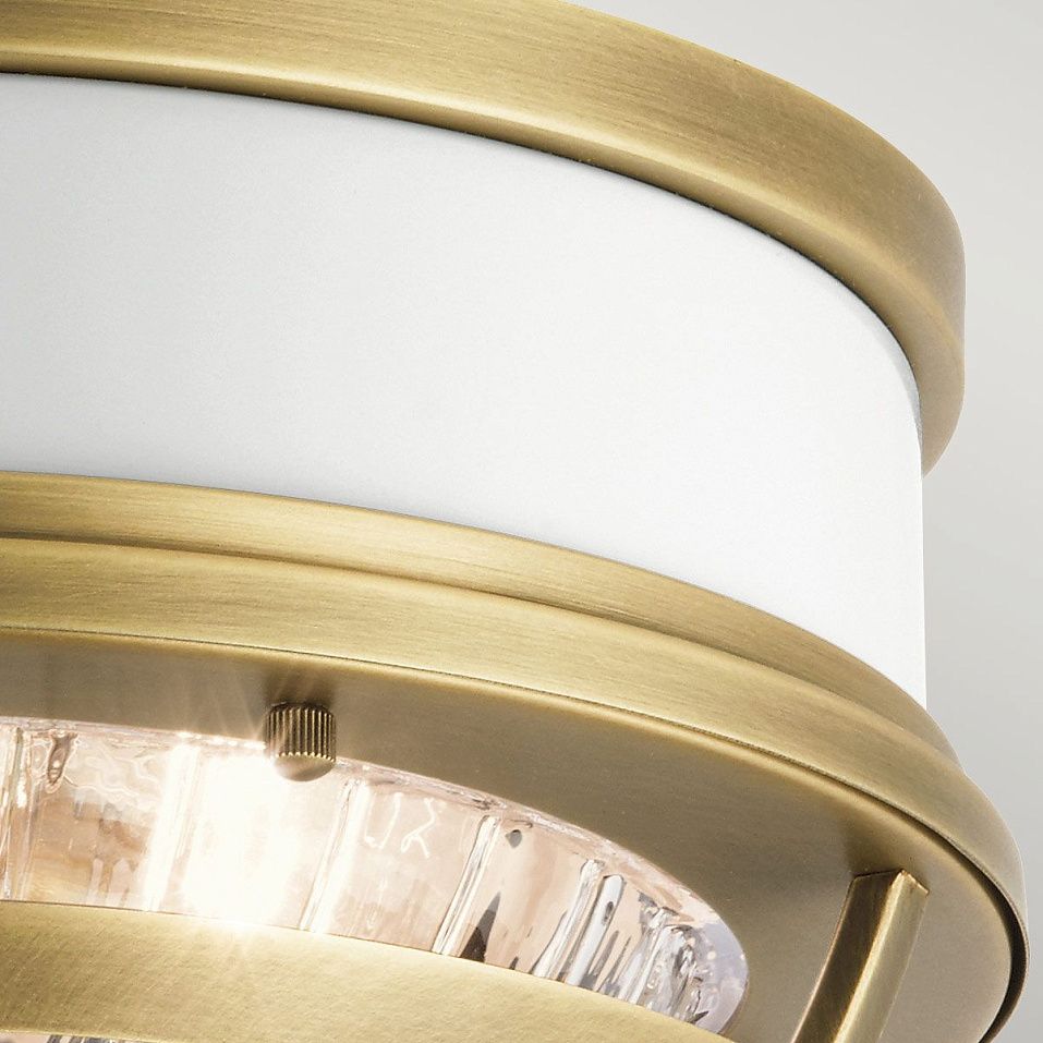 QN-TOLLIS-F-NBR TOLLIS Natural Brass & White /Clear Ribbed// потолочный E27 2х40  х   