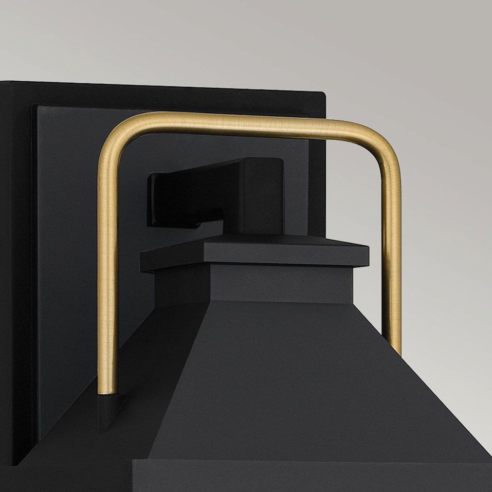 QZ-BUCKLEY-S-MBK BUCKLEY Matt Black & Brass Accent/Clear// настенный E27 1х40  х   