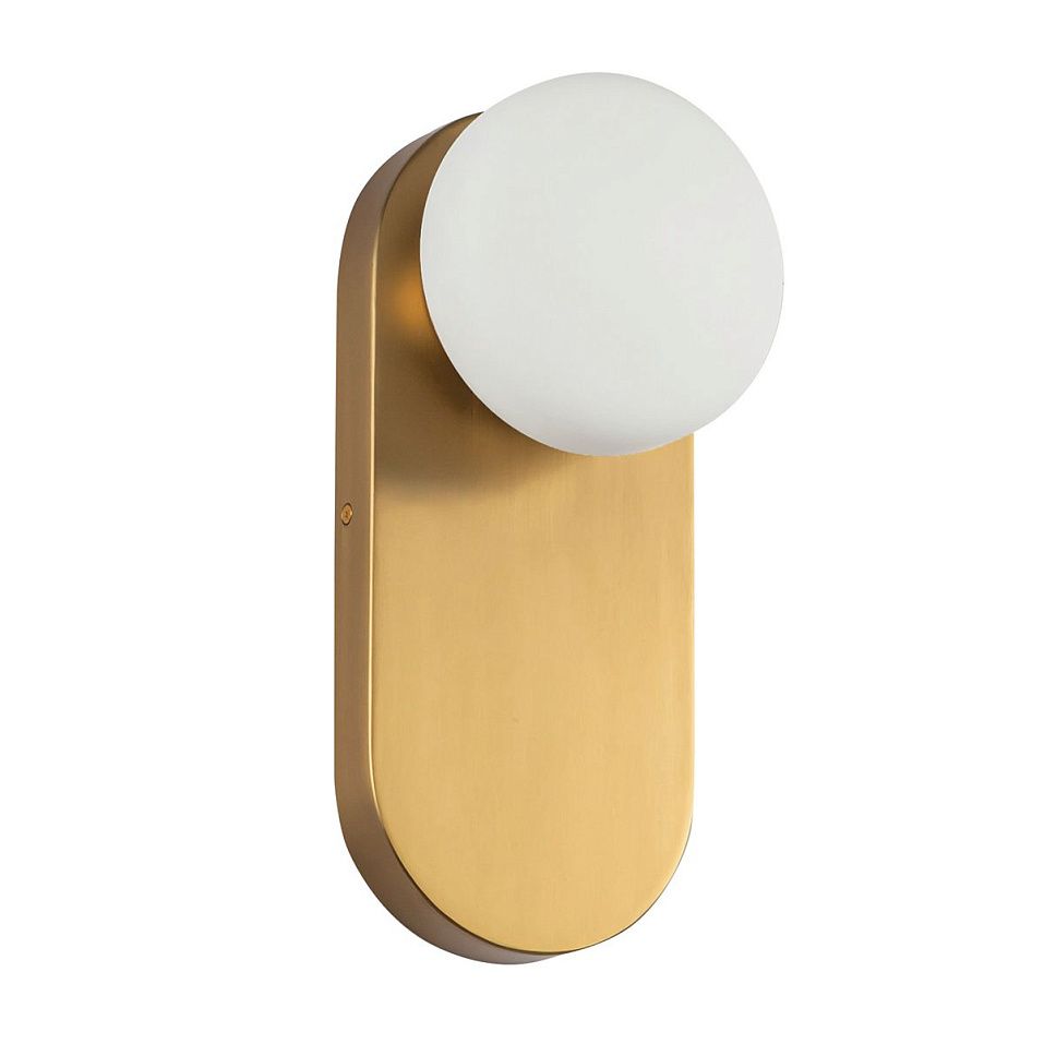 ALM-ARIEL-1WB-BG-OP ARIEL Brushed Gold/matt opal// настенный E27 1х40  х   