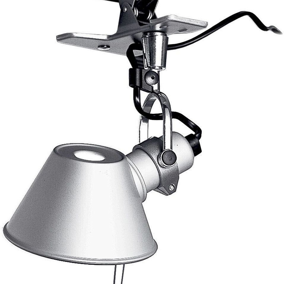 A010800 TOLOMEO micro pinza grey/grey// переносной E14 1х60  х   