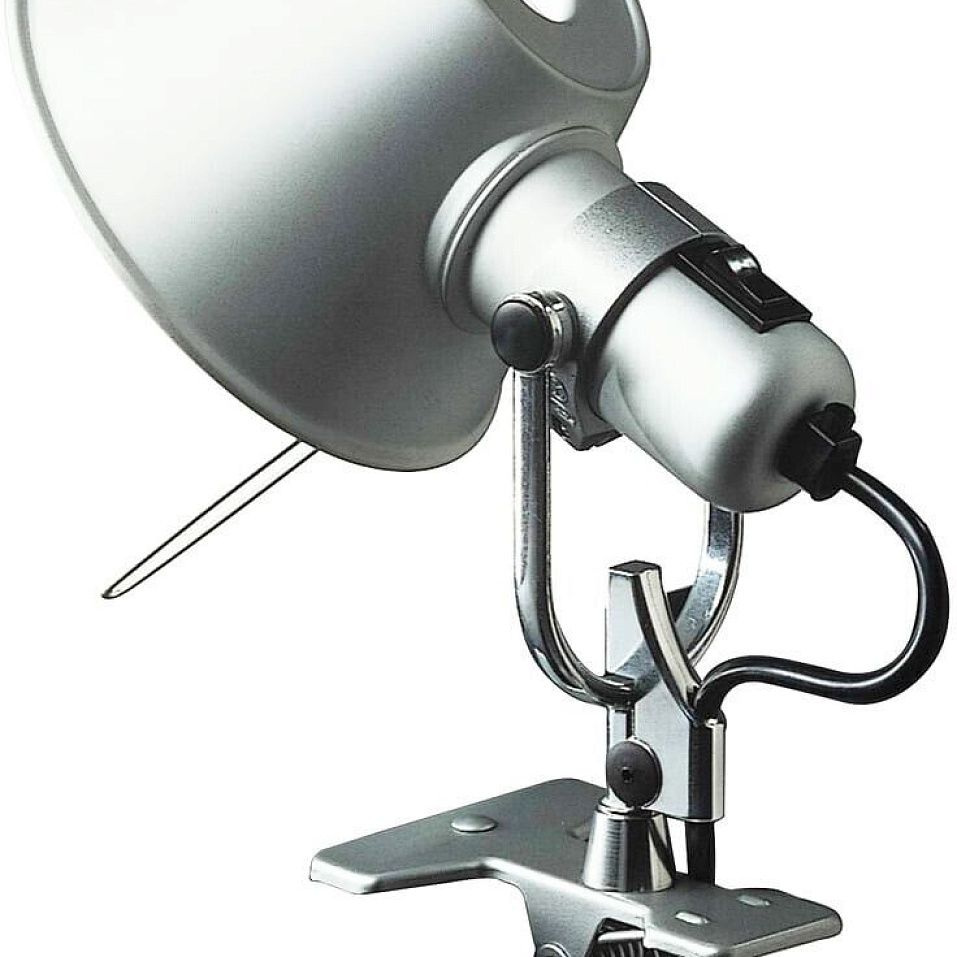A010800 TOLOMEO micro pinza grey/grey// переносной E14 1х60  х   