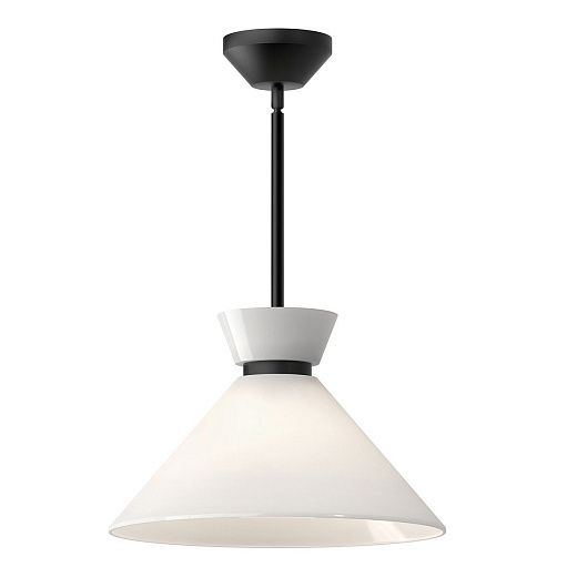 ALM-HALSTON-P-M-BK HALSTON Matte Black/Cased Opal// подвесной E27 1х60  х  ALM-HALSTON-P-M-BK