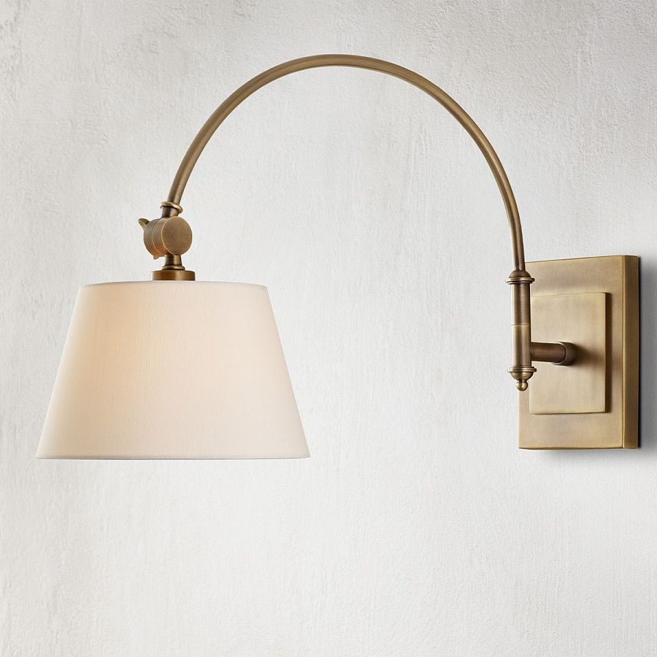 QNC-ASHBY-WB-AB ASHBY Antique Brass/Beige// настенный E27 1х60  х   
