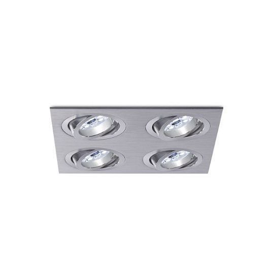 3015GU ALUMINIO PLATA aluminium/// встраиваемый GU10 4х50  х  3015GU