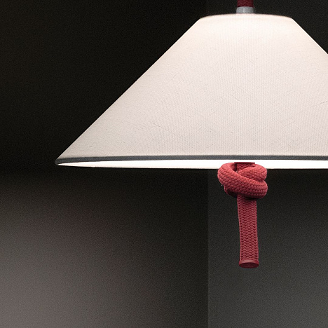 ACAM.006512 HAT Japanese red rope/White//matt подвесной LED 1х14  х