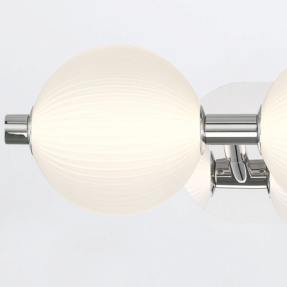 QN-PALMAS-3W-PN PALMAS Polished Nickel/Frosted White// настенный LED 1х27  х   